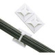 Panduit Cable Tie Mount - Cable Tie Mount - White - 100 Pack - Nylon 6.6 - TAA Compliance SGABM20-A-C