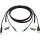 Black Box Secure DVI KVM Cable - USB A-B, 3.5mm Audio, 10-ft. - 10 ft KVM Cable for KVM Switch - First End: 1 x DVI-D Male Digital Video, First End: 1 x Mini-phone Male Audio, First End: 1 x Type A Male USB - Second End: 1 x DVI-D Male Digital Video, Seco