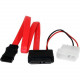 Startech.Com 12in Slimline SATA to SATA w/ LP4 Adapter - SATA for Hard Drive - 1 ft - 1 Pack - 1 x SATA - 1 x SATA - RoHS Compliance SLSATAF12