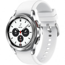 Samsung Galaxy Watch4 Classic, 42mm, Silver, LTE - Accelerometer, Gyro Sensor, Barometer, Ambient Light Sensor, Digital Compass, Optical Heart Rate Sensor, Electrical Heart Sensor - Text Messaging, Music Player - Heart Rate, Calories Burned - 16 GB - 1.50