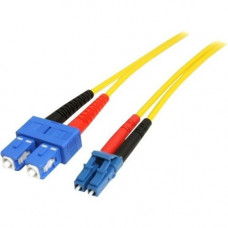 Startech.Com 10m Fiber Optic Cable - Single-Mode Duplex 9/125 - LSZH - LC/SC - OS1 - LC to SC Fiber Patch Cable - 32.81 ft Fiber Optic Network Cable for Network Device - First End: 2 x LC Male Network - Second End: 2 x SC Male Network - 100 Gbit/s - Patch