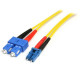 Startech.Com 7m Fiber Optic Cable - Single-Mode Duplex 9/125 - LSZH - LC/SC - OS1 - LC to SC Fiber Patch Cable - Fiber Optic for Network Device - Patch Cable - 22.97 ft - 1 Pack - 2 x LC Male Network - 2 x SC Male Network - 9/125 &micro;m - Yellow - R
