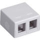 Black Box Value Line Surface-Mount Housing, 2-Port, White - White SMH-2