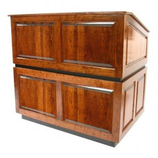 AmpliVox Ambassador Lectern - 46" Height x 42" Width x 30" Depth - Walnut - Solid Hardwood, Solid Wood SN3035-WT