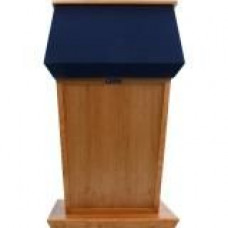 AmpliVox SN3040 - Patriot Lectern - Skirted Base - 51" Height x 31" Width x 23" Depth - Clear Lacquer, Walnut - Hardwood Veneer, Solid Hardwood SN3040-WT