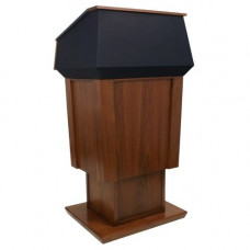 AmpliVox SN3040A - Patriot Adjustable Height Lectern - Skirted Base - 64" Height x 31" Width x 23" Depth - Maple, Lacquer - Hardwood Veneer, Solid Hardwood SN3040A-MP