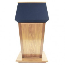 AmpliVox SN3045 - Patriot Plus Lectern - Skirted Base - 51" Height x 31" Width x 23" Depth - Clear Lacquer, Walnut - Hardwood Veneer, Solid Hardwood SN3045-WT