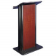AmpliVox SN3100 - Flat Sippling Seattle Java Lectern - Rectangle Top - 26.75" Table Top Width x 16.75" Table Top Depth - 49" Height - Black, Java, Powder Coated SN3100