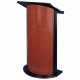 AmpliVox SN3145 - Curved Sippling Seattle Java Lectern - Rectangle Top - 26.75" Table Top Width x 17.50" Table Top Depth - 48.76" Height x 27" Width - Black, Java SN3145
