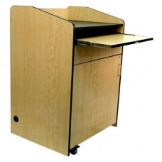 AmpliVox SN3235 - Multimedia Presentation Podium - Rectangle Top - 30" Table Top Width x 25" Table Top Depth - 45" Height - Oak, Laminated - Melamine SN3235-OK