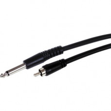 Comprehensive EXF Series 1/4 inch Plug to RCA Plug Premium Audio Cable 6ft - 6.35mm/RCA for Audio Device - 6 ft - 1 x 6.35mm Male Audio - 1 x RCA Male Audio - Nickel Plated Connector - Shielding - Mist Black SPP-PP-6EXF