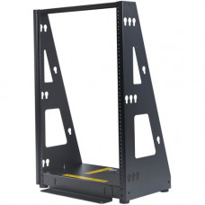 Tripp Lite SmartRack Heavy-Duty 16U 2-Post Open Frame Rack - For LAN Switch, Patch Panel, Server, PDU, UPS - 16U Rack Height x 19" Rack Width x 24.02" Rack Depth - Floor Standing Open Frame - 2 Post - Black Powder Coat - Steel - 350.53 lb Static