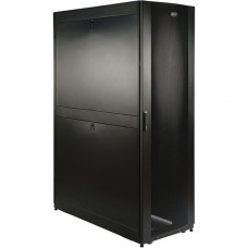 Tripp Lite SR45UBDP48 45U Server Rack - For Server, LAN Switch, Patch Panel, PDU - 45U Rack Height x 19" Rack Width x 28.11" Rack Depth - Floor Standing - Black Powder Coat - Steel - 2250.92 lb Dynamic/Rolling Weight Capacity - 3000.49 lb Static