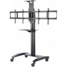 Peerless -AV SmartMount Flat Panel Video Conferencing TV Cart - Up to 55" Screen Support - 95.02 lb Load Capacity - 78.1" Height x 70.3" Width x 29" Depth - Floor - Aluminum, Metal - Black - TAA Compliance SR555M