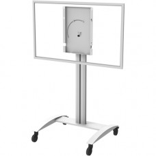 Peerless -AV Mobile Cart with Rotational Interface for the 55" and 65" Samsung Flip 2 - Up to 65" Screen Support - 90 lb Load Capacity - 67.7" Height x 35" Width x 29" Depth - Floor - Powder Coated - Aluminum - Glossy White -