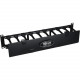 Tripp Lite Rack Enclosure Horizontal Cable Manager Steel w Finger Duct 2URM - Black - 2U Rack Height - 19" Panel Width - RoHS Compliance SRCABLEDUCT2UHD