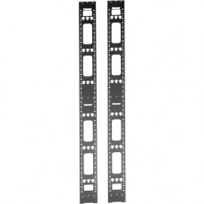 Tripp Lite 45U Rack Enclosure Server Cabinet Vertical Cable Management Bars - Black - 2 Pack - 45U Rack Height - RoHS Compliance SRVRTBAR45