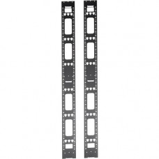 Tripp Lite 45U Rack Enclosure Server Cabinet Vertical Cable Management Bars - Black - 2 Pack - 45U Rack Height - RoHS Compliance SRVRTBAR45