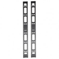 Tripp Lite 48U Rack Enclosure Server Cabinet Vertical Cable Management Bars - Black - 2 Pack - 48U Rack Height - RoHS Compliance SRVRTBAR48