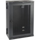 Tripp Lite 18U Wall Mount Rack Enclosure Server Cabinet Hinged Wallmount 13" Depth - 18U Rack Height - Wall Mountable - Black - 250 lb Static/Stationary Weight Capacity - RoHS Compliance SRW18US13