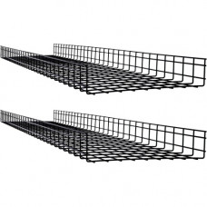 Tripp Lite Wire Mesh Cable Tray - 450 x 100 x 1500 mm (18 in. x 4 in. x 5 ft.) 2-Pack - Black - 2 Pack - Steel SRWB18410X2STR