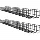 Tripp Lite Wire Mesh Cable Tray - 150 x 100 x 1500 mm (6 in. x 4 in. x 5 ft.) 2-Pack - Black - 2 Pack - Steel SRWB6410X2STR