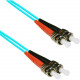 ENET Fiber Optic Duplex Network Cable - 16.40 ft Fiber Optic Network Cable for Network Device - First End: 2 x ST Male Network - Second End: 2 x ST Male Network - 1.25 GB/s - 50/125 &micro;m - Aqua ST2-10G-5M-ENC