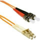 ENET 3M ST/LC Duplex Multimode 50/125 OM2 Orange Fiber Patch Cable 3 meter ST-LC Individually Tested - Lifetime Warranty STLC-50-3M-ENC