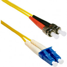 ENET Fiber Optic Duplex Patch Network Cable - Fiber Optic for Network Device - Patch Cable - 15 ft - 2 x ST Male Network - 2 x LC Male Network - 9/125 &micro;m - Yellow STLC-SM-15F-ENC