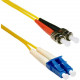 ENET Fiber Optic Duplex Patch Network Cable - Fiber Optic for Network Device - Patch Cable - 15 ft - 2 x ST Male Network - 2 x LC Male Network - 9/125 &micro;m - Yellow STLC-SM-15F-ENC