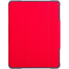 STM Goods Dux Plus Duo Carrying Case for 9.7" Apple, Logitech iPad (6th Generation), iPad (5th Generation) Tablet - Transparent, Red - Drop Resistant, Water Resistant, Spill Resistant - Polycarbonate Bracket, Rubber Bracket, Polyurethane Cover, Therm