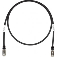 Panduit Cat.6a S/FTP Network Cable - 10 ft Category 6a Network Cable for Network Device - First End: 1 x RJ-45 Network - Second End: 1 x RJ-45 Network - 1.25 GB/s - Patch Cable - Black - TAA Compliance STP6X10BL