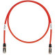 Panduit Cat.6a S/FTP Patch Network Cable - 18 ft Category 6a Network Cable for Network Device - First End: 1 x RJ-45 Male Network - Second End: 1 x RJ-45 Male Network - Patch Cable - Shielding - 26 AWG - Red - 25 - TAA Compliance STP6X18RD-Q
