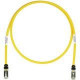 Panduit Category 6a Network Patch Cable - 5 ft Category 6a Network Cable for Network Device - First End: 1 x RJ-45 Male Network - Second End: 1 x RJ-45 Male Network - Patch Cable - Shielding - Gold Plated Contact - Black, Yellow - 1 Pack - TAA Compliance 