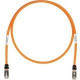 Panduit Cat.6a S/FTP Patch Network Cable - 14 ft Category 6a Network Cable for Network Device - First End: 1 x RJ-45 Male Network - Second End: 1 x RJ-45 Male Network - 1.25 GB/s - Patch Cable - Shielding - Black, Orange - 1 Pack STP6X14OR