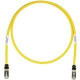 Panduit Cat.6a S/FTP Patch Network Cable - 14 ft Category 6a Network Cable for Network Device - First End: 1 x RJ-45 Male Network - Second End: 1 x RJ-45 Male Network - 1.25 GB/s - Patch Cable - Shielding - Black, Yellow - 1 Pack - TAA Compliance STP6X14Y