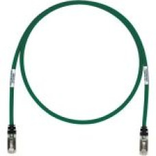 Panduit Cat.6a S/FTP Patch Network Cable - 15 ft Category 6a Network Cable for Network Device - First End: 1 x RJ-45 Male Network - Second End: 1 x RJ-45 Male Network - Patch Cable - Shielding - Black, Green STP6X15GR