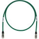 Panduit Cat.6a S/FTP Patch Network Cable - 15 ft Category 6a Network Cable for Network Device - First End: 1 x RJ-45 Male Network - Second End: 1 x RJ-45 Male Network - Patch Cable - Shielding - Black, Green STP6X15GR