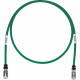 Panduit Cat.6a FTP Patch Network Cable - 18 ft Category 6a Network Cable for Network Device - First End: 1 x RJ-45 Male Network - Second End: 1 x RJ-45 Male Network - 1.25 GB/s - Patch Cable - Black, Green - 1 Pack - TAA Compliance STP6X18GR