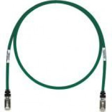Panduit Cat.6a S/FTP Patch Network Cable - 20 ft Category 6a Network Cable for Network Device - First End: 1 x RJ-45 Male Network - Second End: 1 x RJ-45 Male Network - 10 Gbit/s - Patch Cable - Shielding - 23 AWG - Green, Black - 1 Pack STP6X20GR