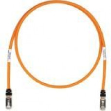Panduit Cat.6a S/FTP Patch Network Cable - 18 ft Category 6a Network Cable for Network Device - First End: 1 x RJ-45 Male Network - Second End: 1 x RJ-45 Male Network - 1.25 GB/s - Patch Cable - Shielding - Black, Orange - 1 Pack - TAA Compliance STP6X18O