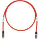 Panduit Cat.6a S/FTP Patch Network Cable - 20 ft Category 6a Network Cable for Network Device - First End: 1 x RJ-45 Male Network - Second End: 1 x RJ-45 Male Network - 1.25 GB/s - Patch Cable - Shielding - Black, Red - 1 Pack STP6X20RD