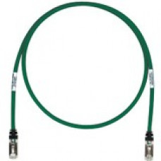Panduit Cat.6a S/FTP Patch Network Cable - 35 ft Category 6a Network Cable for Network Device - First End: 1 x RJ-45 Male Network - Second End: 1 x RJ-45 Male Network - 10 Gbit/s - Patch Cable - Shielding - 26 AWG - Black, Green - 1 STP6X35GR