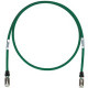 Panduit Cat.6a S/FTP Patch Network Cable - 35 ft Category 6a Network Cable for Network Device - First End: 1 x RJ-45 Male Network - Second End: 1 x RJ-45 Male Network - 10 Gbit/s - Patch Cable - Shielding - 26 AWG - Black, Green - 1 STP6X35GR