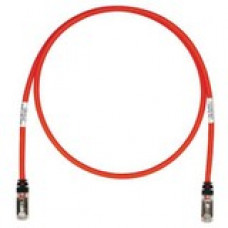 Panduit Cat.6a S/FTP Patch Network Cable - 29.53 ft Category 6a Network Cable for Network Device - First End: 1 x RJ-45 Male Network - Second End: 1 x RJ-45 Male Network - 10 Gbit/s - Patch Cable - Shielding - 26 AWG - Black, Red - 1 - TAA Compliance STP6