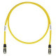 Panduit Cat.6a S/FTP Patch Network Cable - 18 ft Category 6a Network Cable for Network Device - First End: 1 x RJ-45 Male Network - Second End: 1 x RJ-45 Male Network - 10 Gbit/s - Patch Cable - Shielding - 26 AWG - Black, Yellow - 1 STP6X18YL