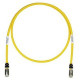Panduit Cat.6a S/FTP Patch Network Cable - 7.92" Category 6a Network Cable for Network Device - First End: 1 x RJ-45 Male Network - Second End: 1 x RJ-45 Male Network - 10 Gbit/s - Patch Cable - Shielding - 26 AWG - Black, Yellow - 1 - TAA Compliance