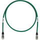 Panduit Category 6a Network Patch Cable - 8 ft Category 6a Network Cable for Network Device - First End: 1 x RJ-45 Male Network - Second End: 1 x RJ-45 Male Network - Patch Cable - Shielding - Gold Plated Contact - Green, Black - 1 Pack - TAA Compliance S