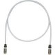 Panduit Category 6a Network Patch Cable - 12 ft Category 6a Network Cable for Network Device - First End: 1 x RJ-45 Male Network - Second End: 1 x RJ-45 Male Network - Patch Cable - Shielding - Gold Plated Contact - Gray, Black - 1 Pack - TAA Compliance S