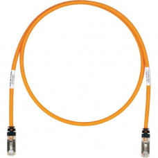 Panduit Cat.6a FTP Patch Network Cable - 9.84 ft Category 6a Network Cable for Network Device - First End: 1 x RJ-45 Male Network - Second End: 1 x RJ-45 Male Network - 10 Gbit/s - Patch Cable - Black, Orange - 1 Pack - TAA Compliance STP6X3MOR